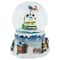 5.5" Santa Claus on Sleigh with Snowy Village Rotating Musical Water Globe